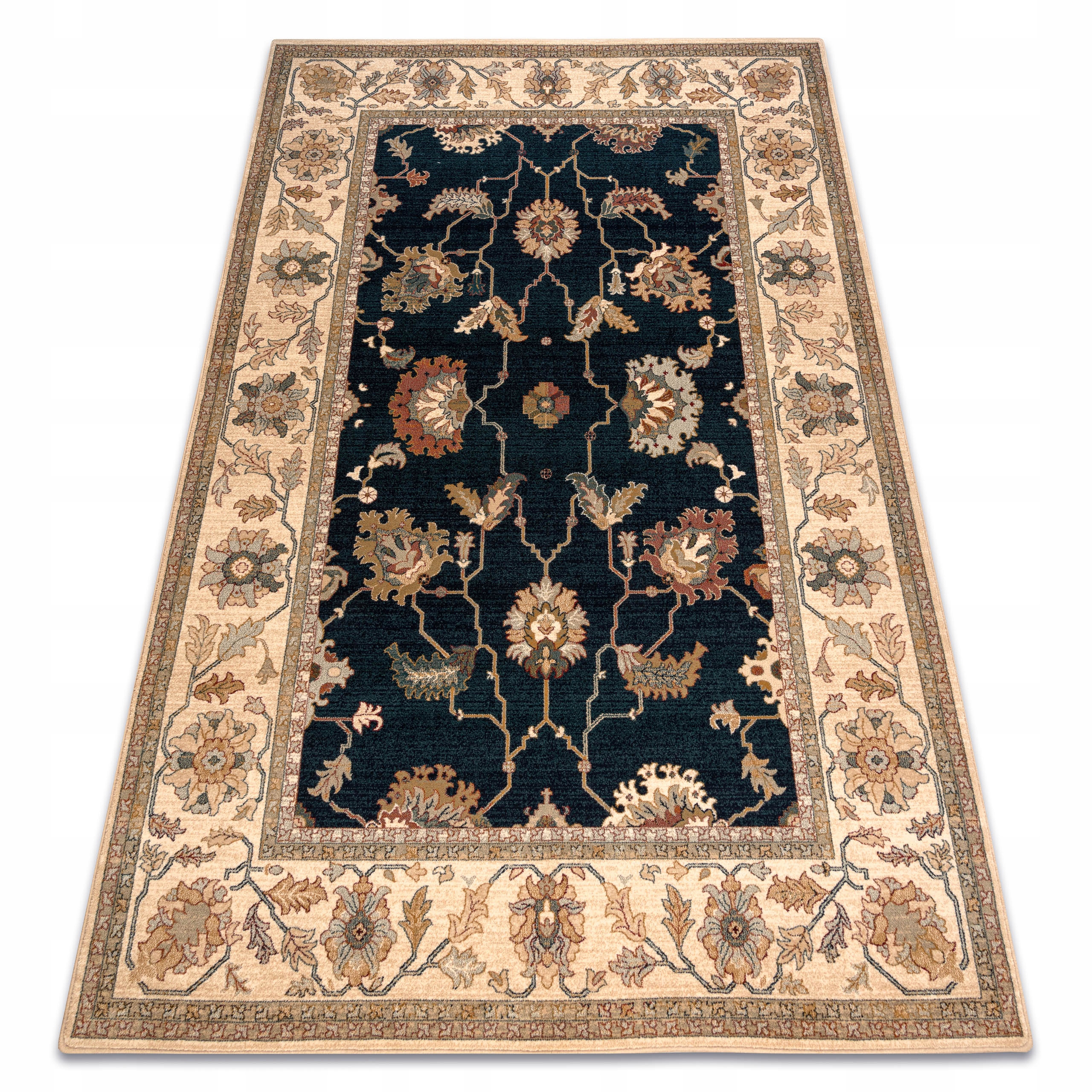 Dywan Polonia 235x350 cm Loare granat Ramka Kwiaty Klasyk Tradycja #POL327