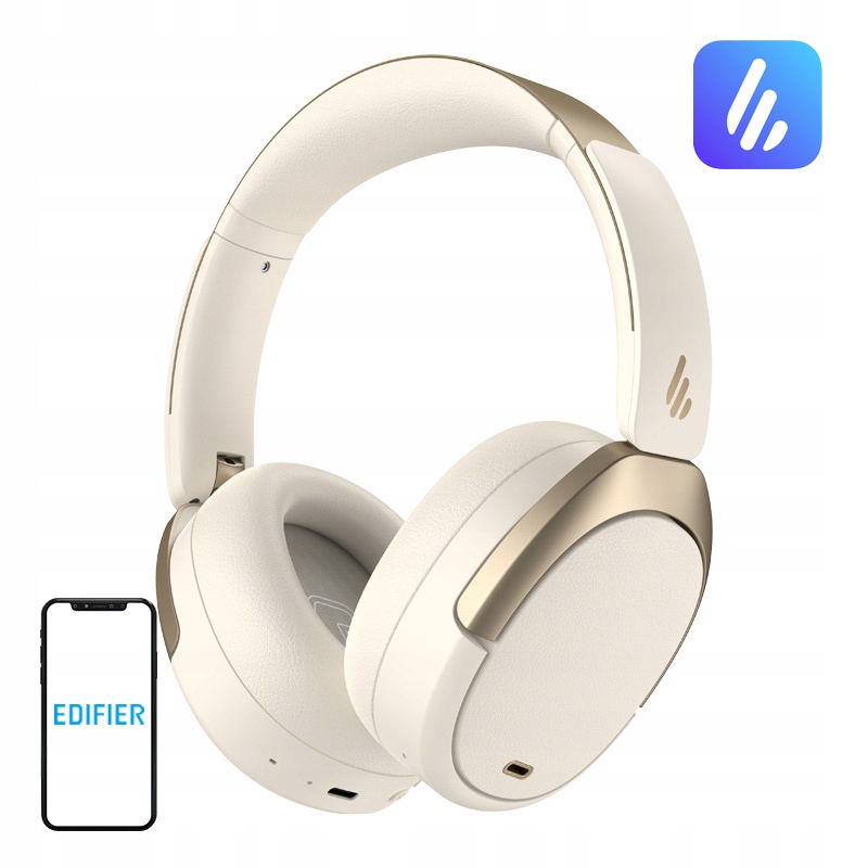 Edifier WH950NB V25 Béžová Sluchátka S Ančovičkami, Bluetooth 5.4, Hi-res Audio
