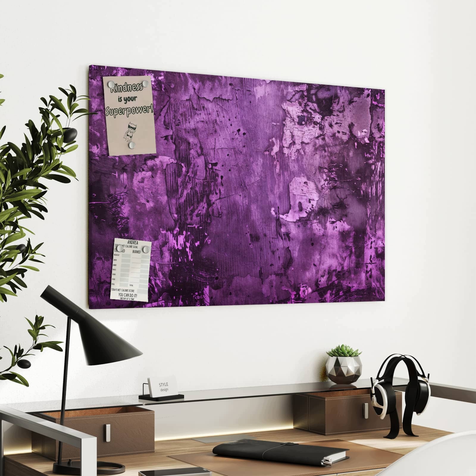 Magnetická tabule Abstraktní Stěna 90 × 60 cm