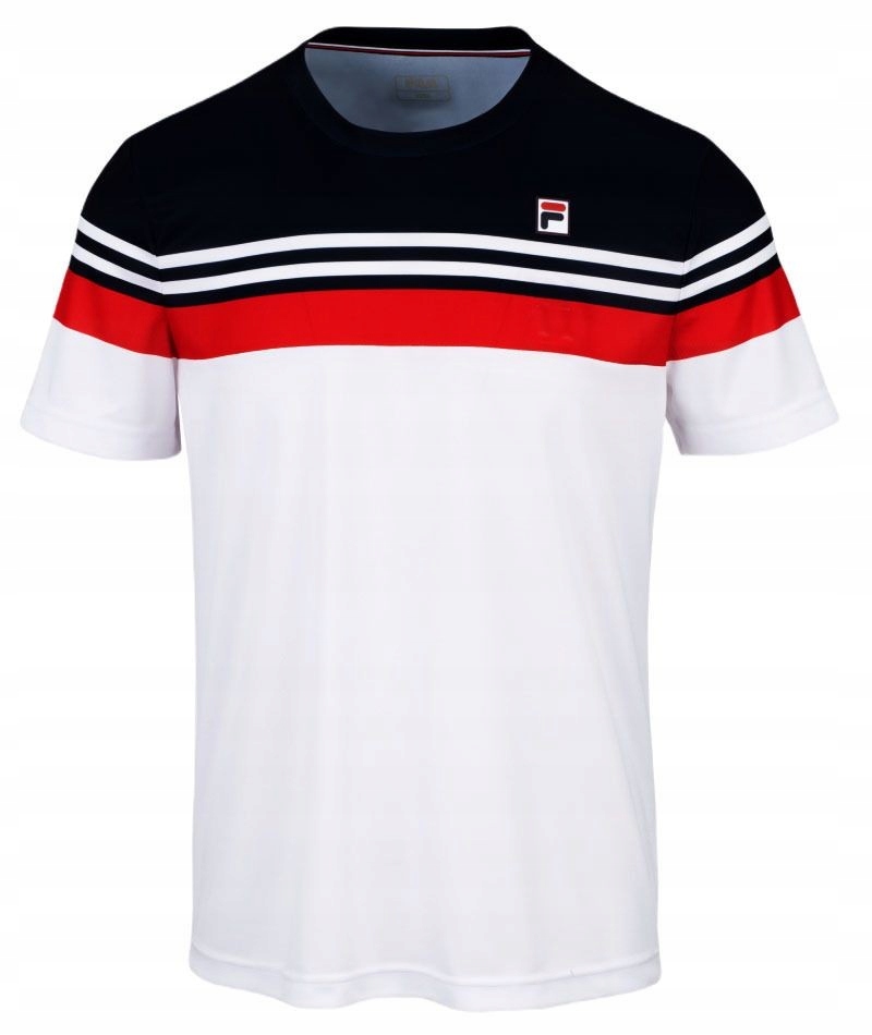 Koszulka męska Fila T-Shirt Malte white/red/navy