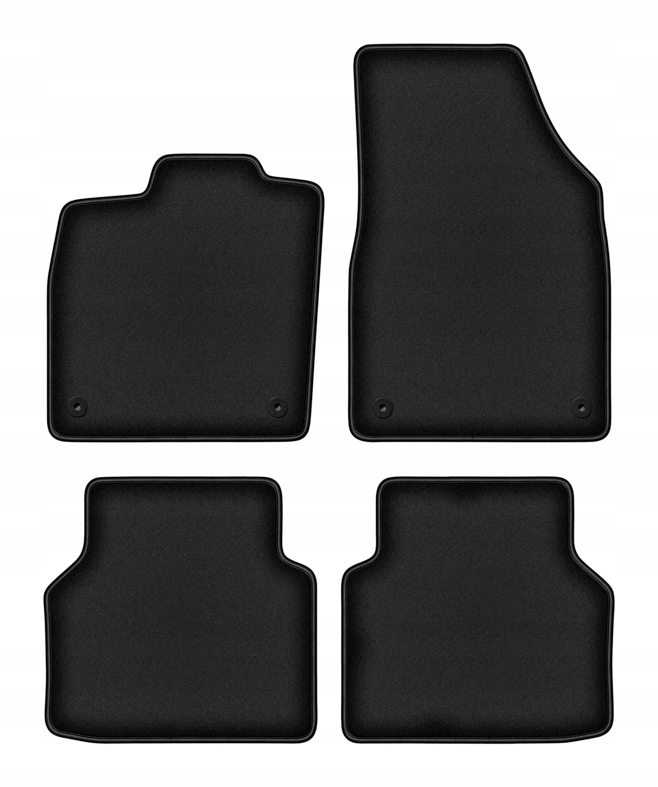 Velúrové koberčeky pre Audi Q4 2021-2022 komplet Durban čierne 4 ks