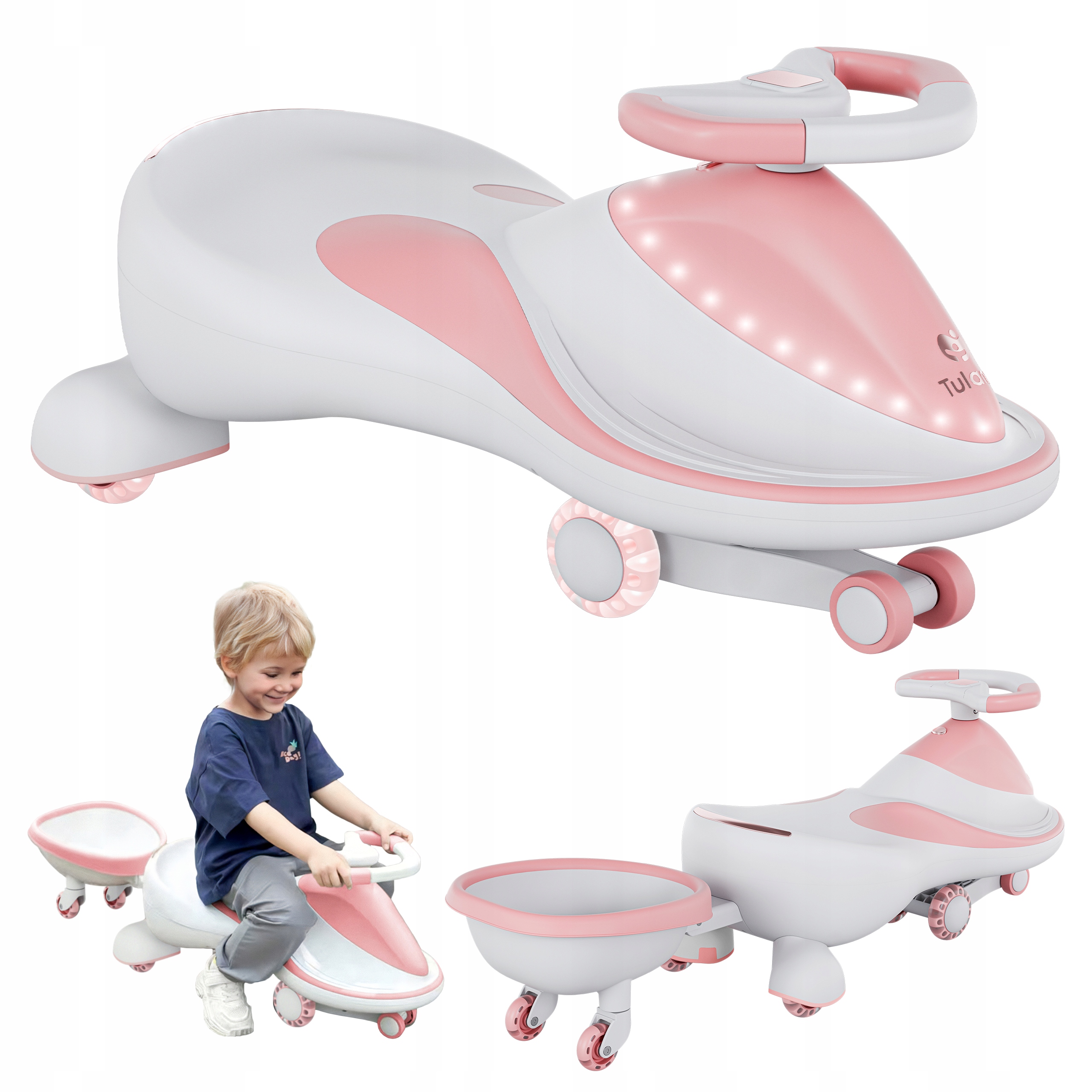 Jeździk grawitacyjny dla dzieci Tulano Focus 55 Pink