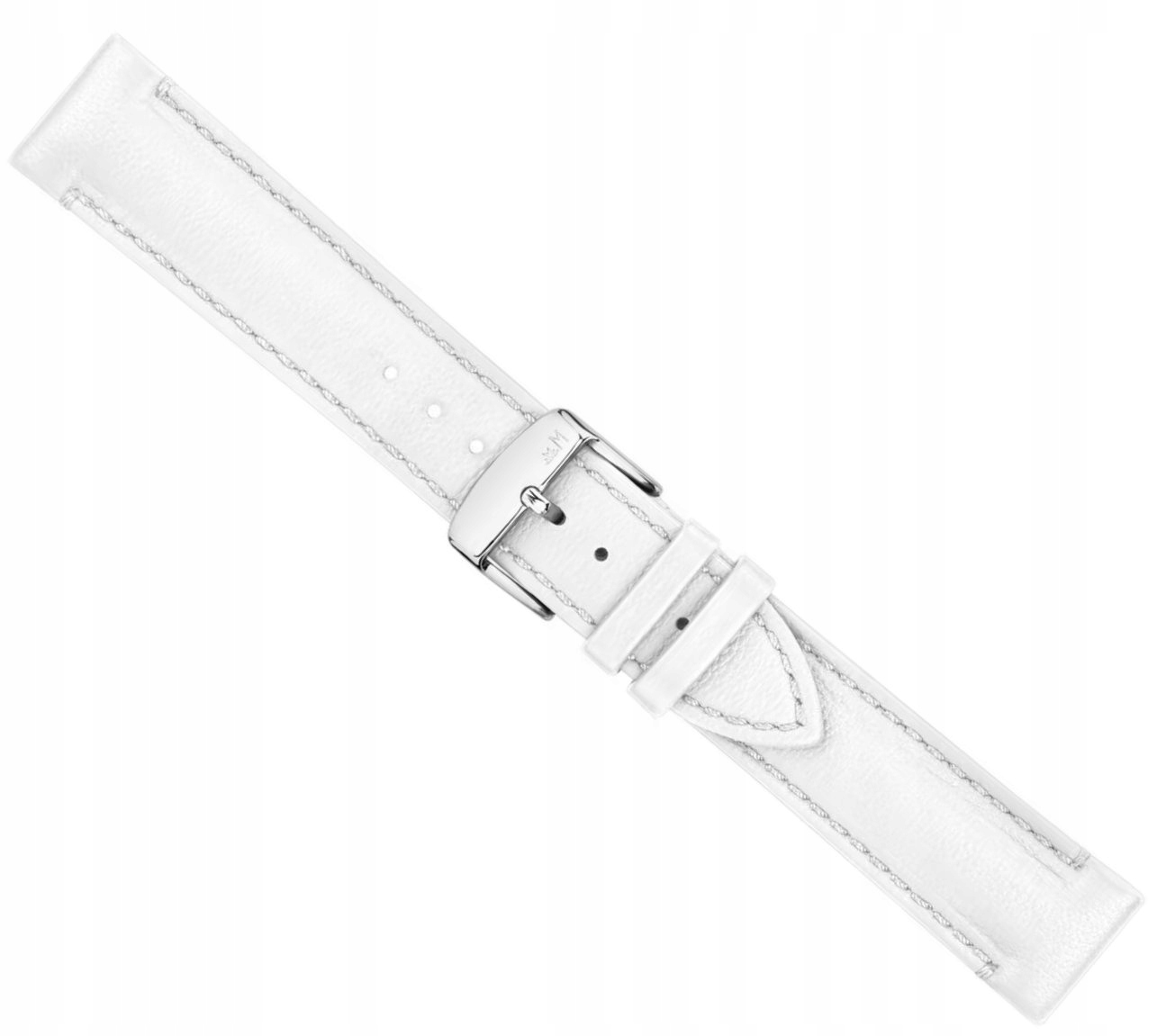 Bílý Kožený Voděodolný Řemínek Pro Hodinky Morellato Alghero 22 mm X6168