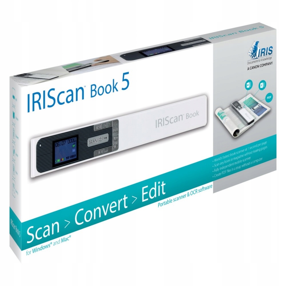 IRIS | Book 5 | Hand-held scanner | USB | 1200 dpi
