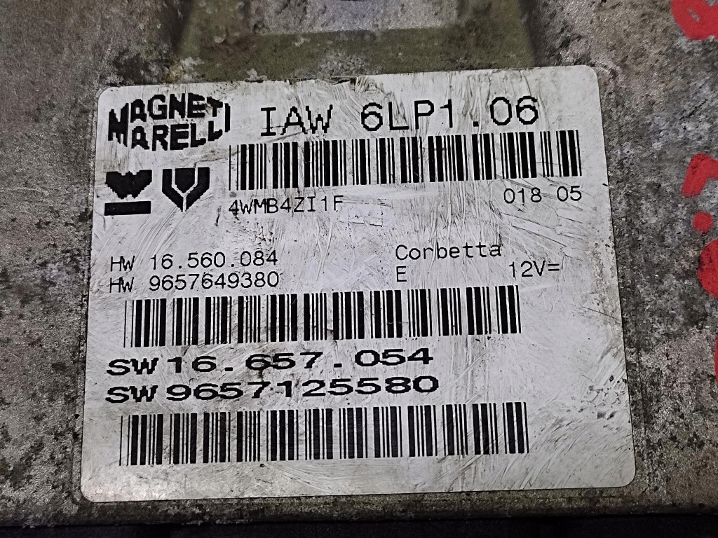 CITROEN C8 2.0 control unit of the engine 9657125580