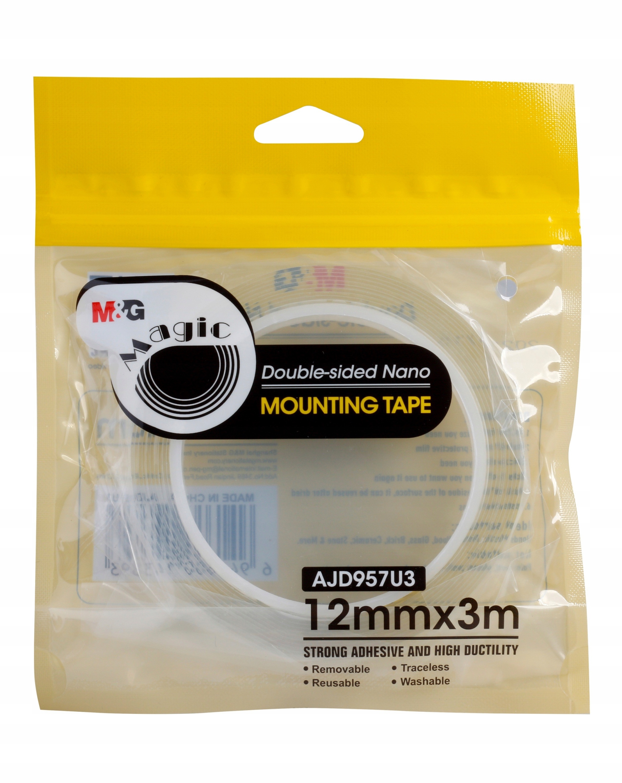 

Taśma montażowa Nano Tape dwustronna 12mm 3m Mg