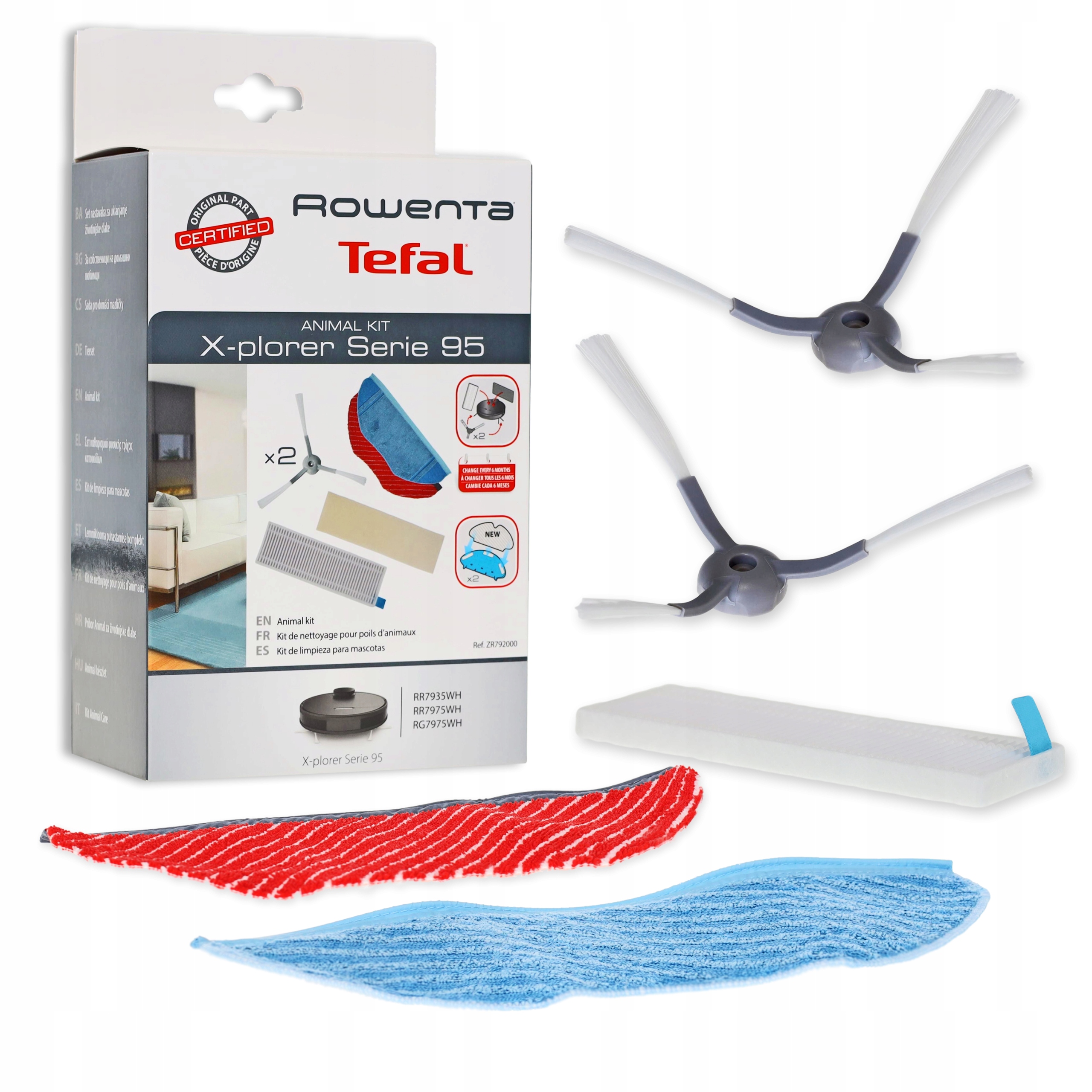 

Zestaw Filtry Szczotki Mopy Tefal S95