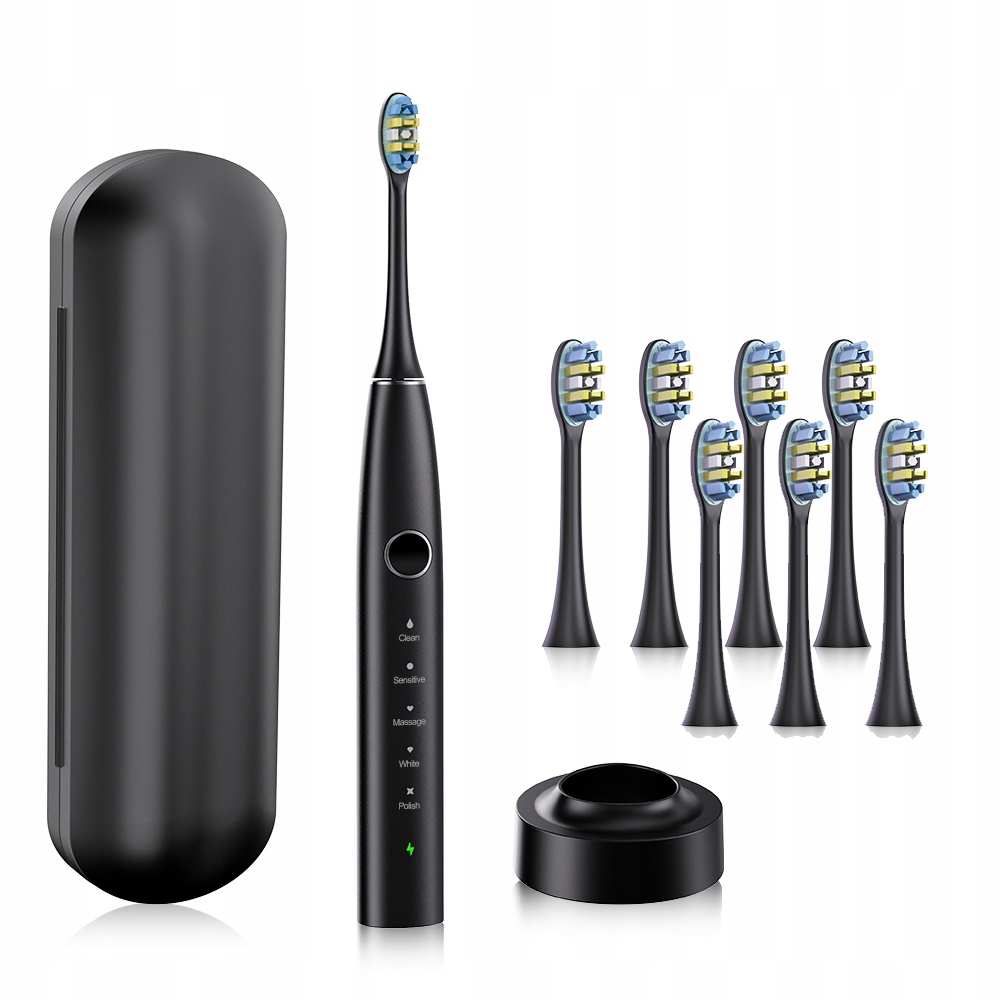 Szczoteczka elektryczna Sarmocare soniczna z 5 trybami i 8 końcówkami