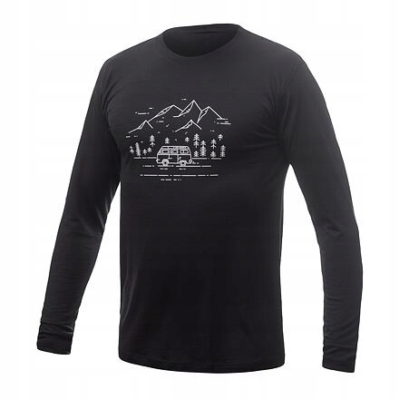 Sensor Merino Active Van Life pánské triko dl.rukáv černá velikost XL