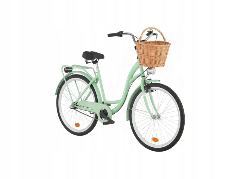 Rower miejski Indiana Moena S3B 26 cali damski Miętowy Koszyk VKS-505