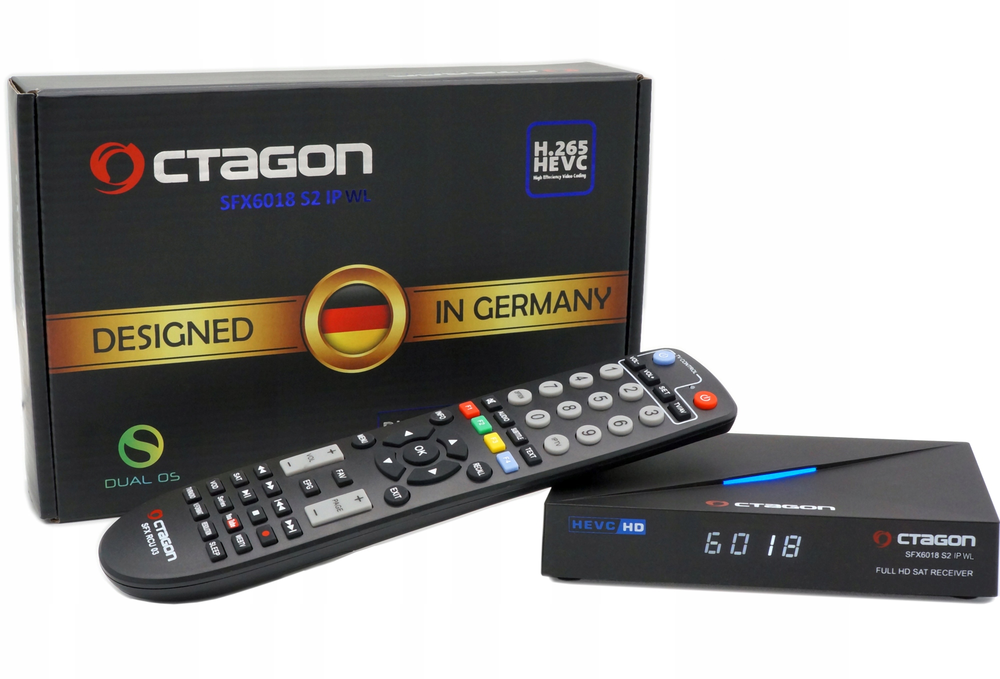 Octagon SFX6018HD DVB-S2 IPTV ENIGMA2 OpenATV WiFi Kolor czarny