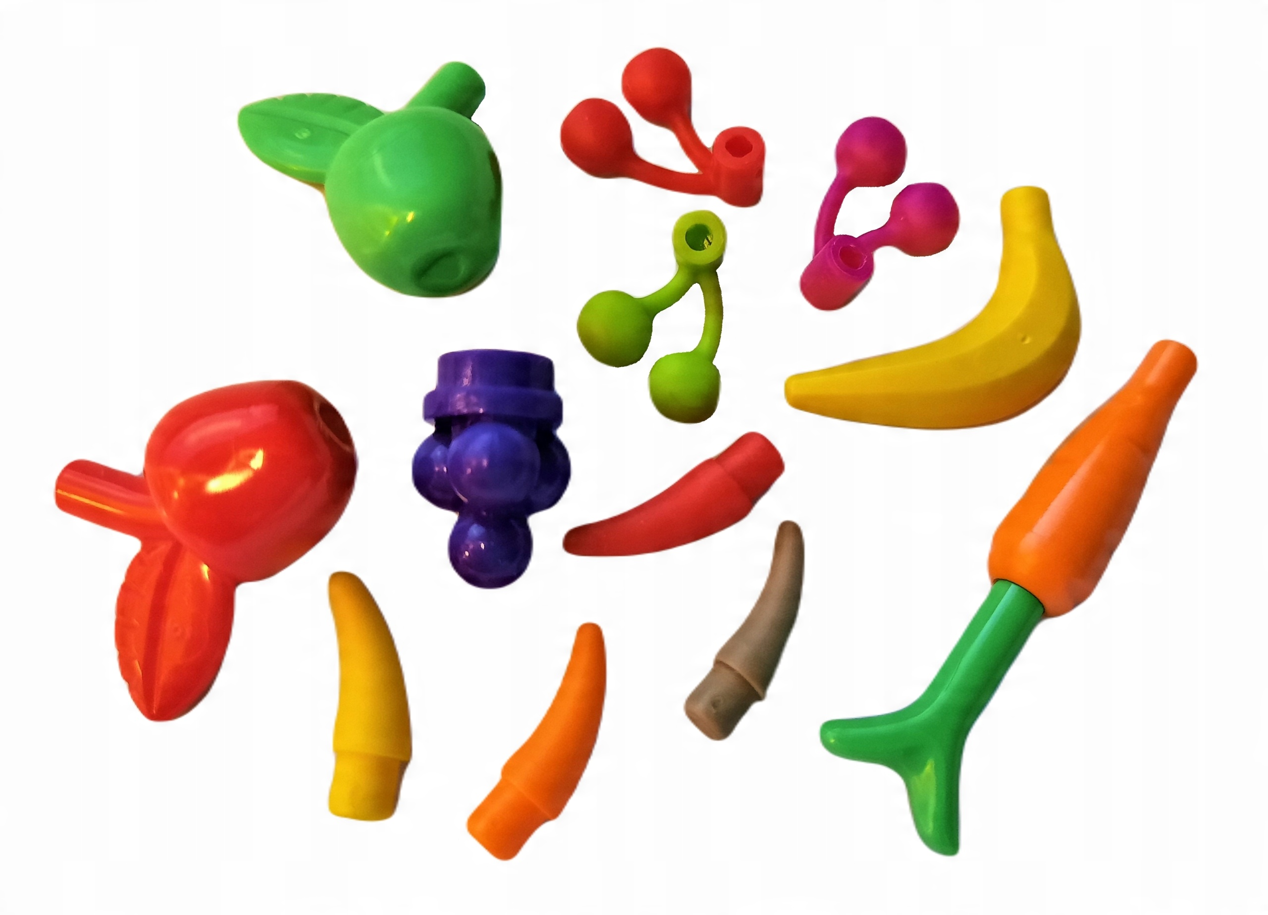 

Lego owoce warzywa 12x marchew jabłko wiśnia banan