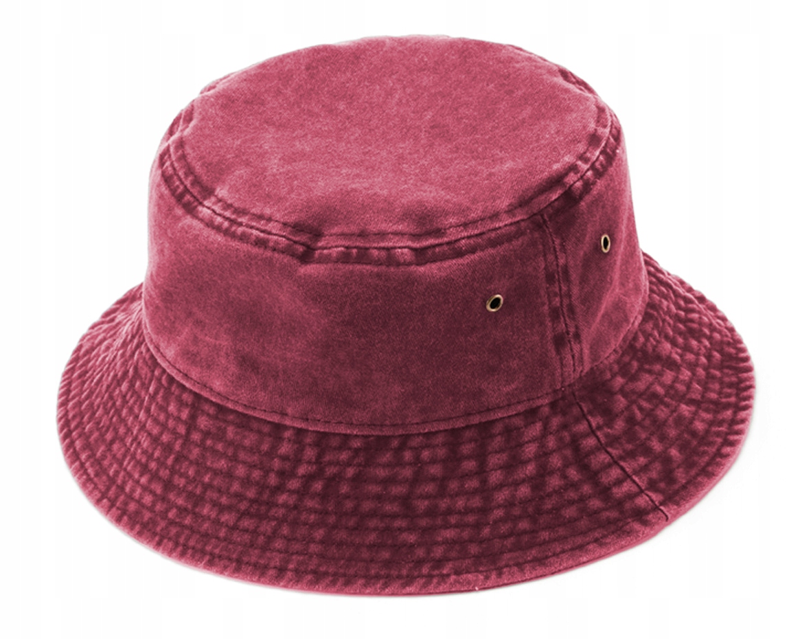 

kapelusz rybacki bordowy bucket hat czapka bawełna