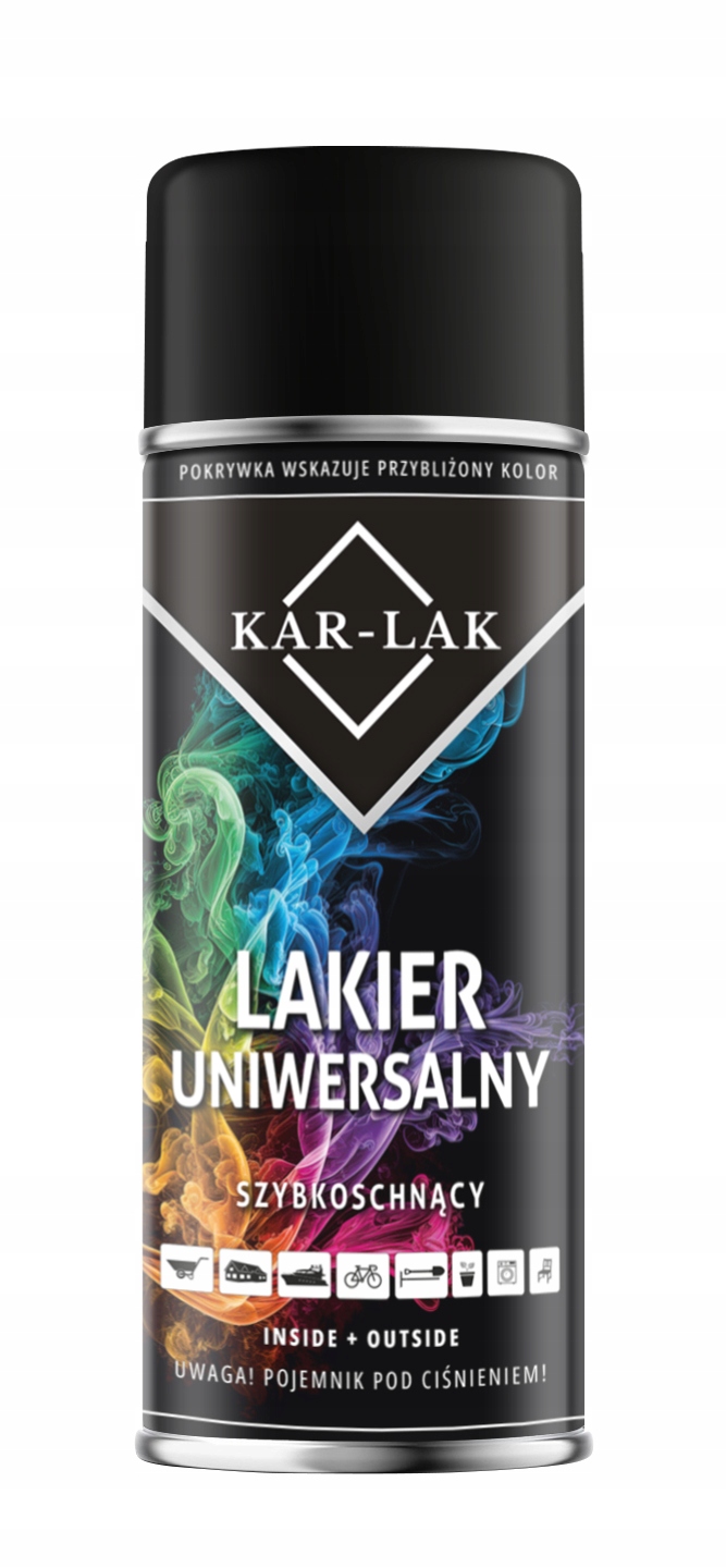Kar-lak Ral 9011 Czarny Mat Farba Lakier Uniwersalny Car Lak Spray 400 ML