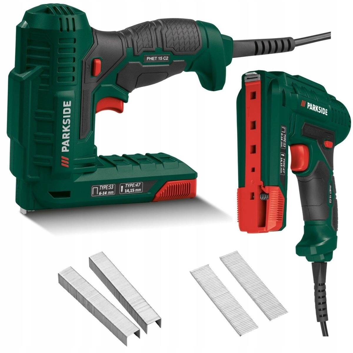 Електричний степлер SET Parkside PHET 15 C2 прибиває скоби
