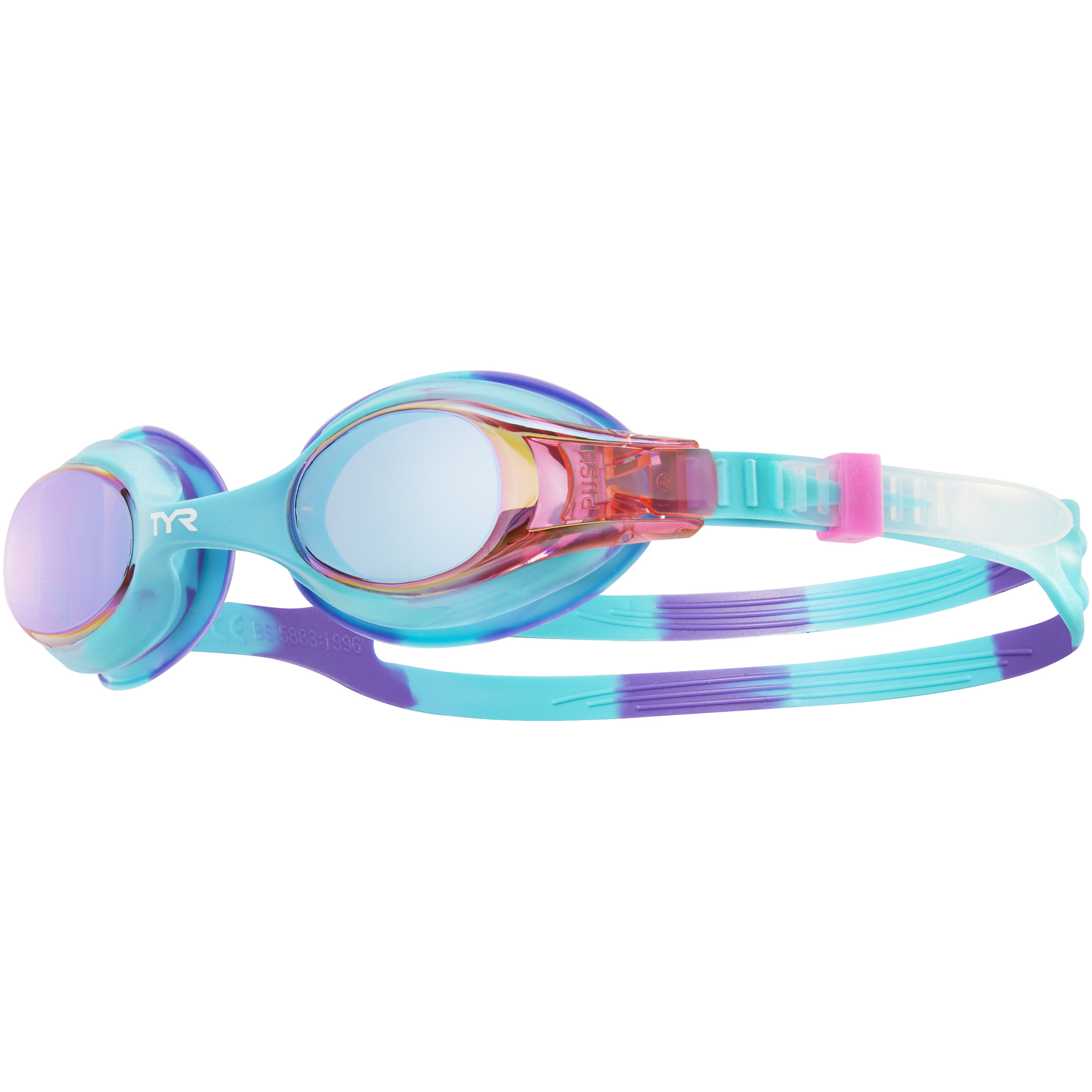 Tyr Okulary do pływania dla dzieci Swimple tie dye z powłoką lustrzaną