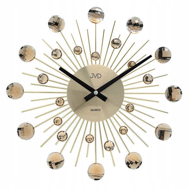 Efektný Nástenný Hodinový Stroj S Kryštálikmi Jvd HT111.2
