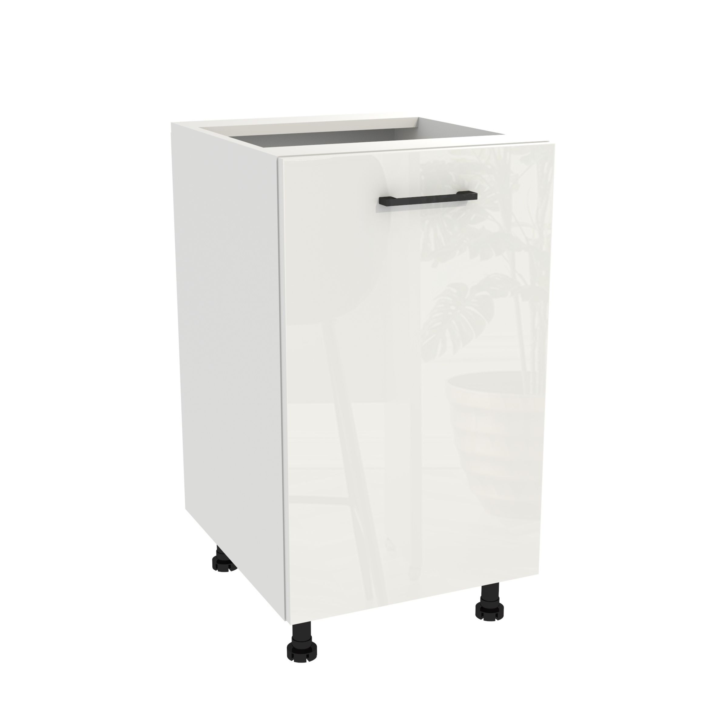 Dolní kuchyňská skříňka 45 Capri korpus Bílá přední strana Bílá Bílý Akryl Lesk