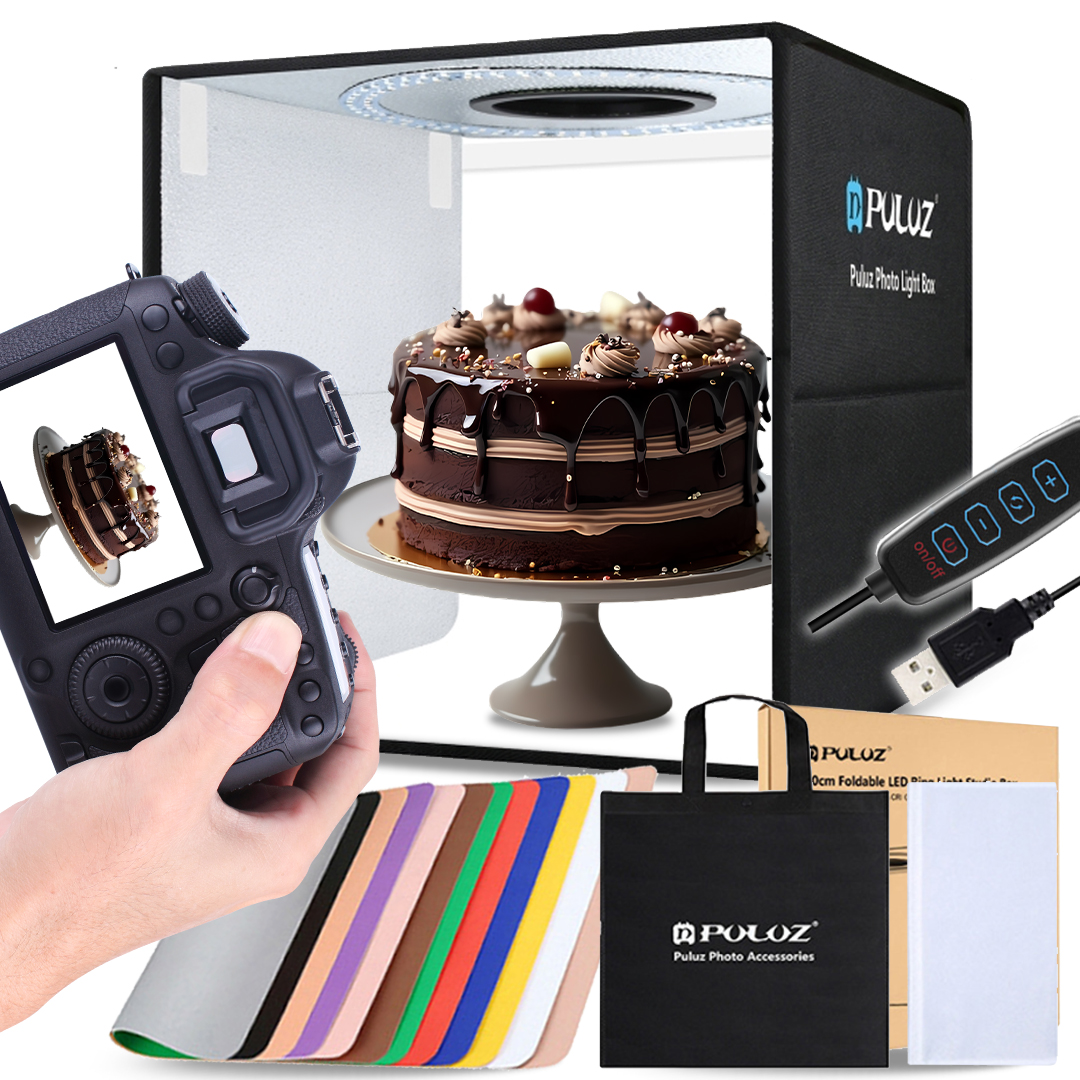 Stan Bezstínový Skládací Stůl 40x40 CM Usb Led Panel 24W 12 Barev Na Pozadí