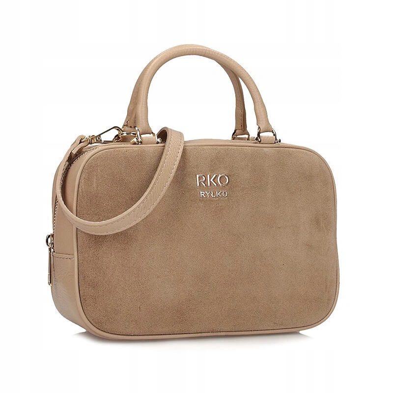 Dámská kabelka Ryłko R40969TB_6QM kožená béžová kabelka přes rameno
