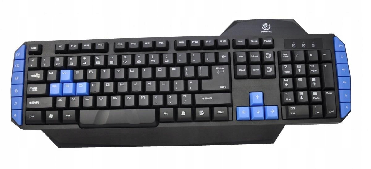 Klawiatura przewodowa Rebeltec Warrior Gaming Usb czarna