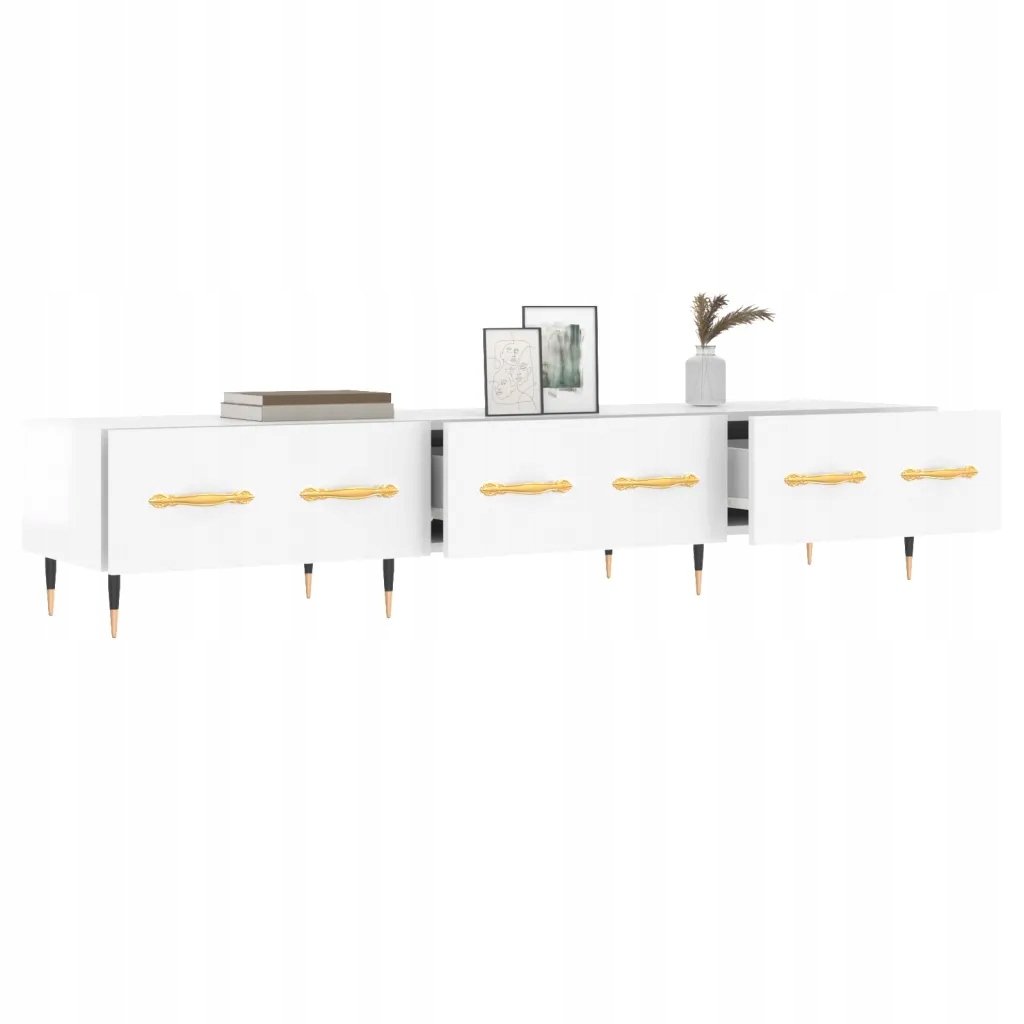 Szafka pod TV, wysoki połysk, biała, 150x36x30 c Marka VidaXL