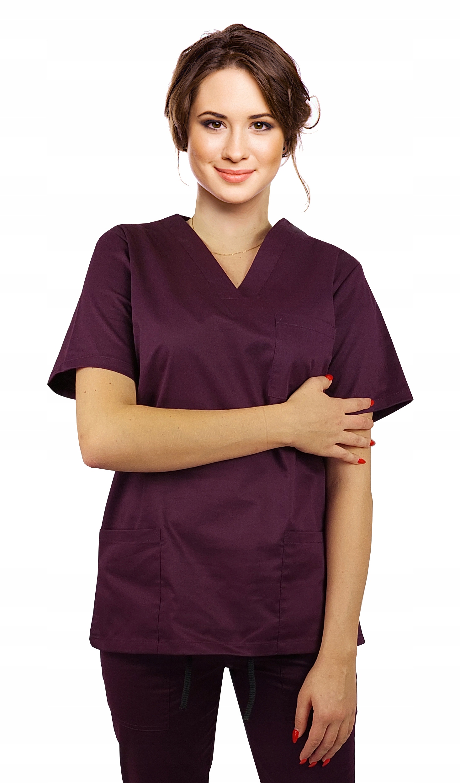 

Bluza medyczna Elastycz damska kolor śliwka r. XXL