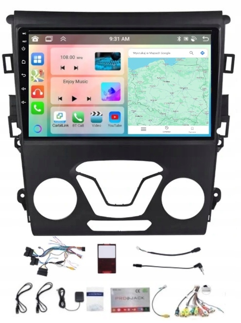Autorádio S Navigací Carplay Ford Mondeo V 2014-2019 Wifi Android 6GB 128GB