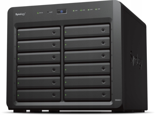 Synology DS2422+ 12-zátokový Nas server, Amd Ryzen, 4GB Ram, 4x 1GbE