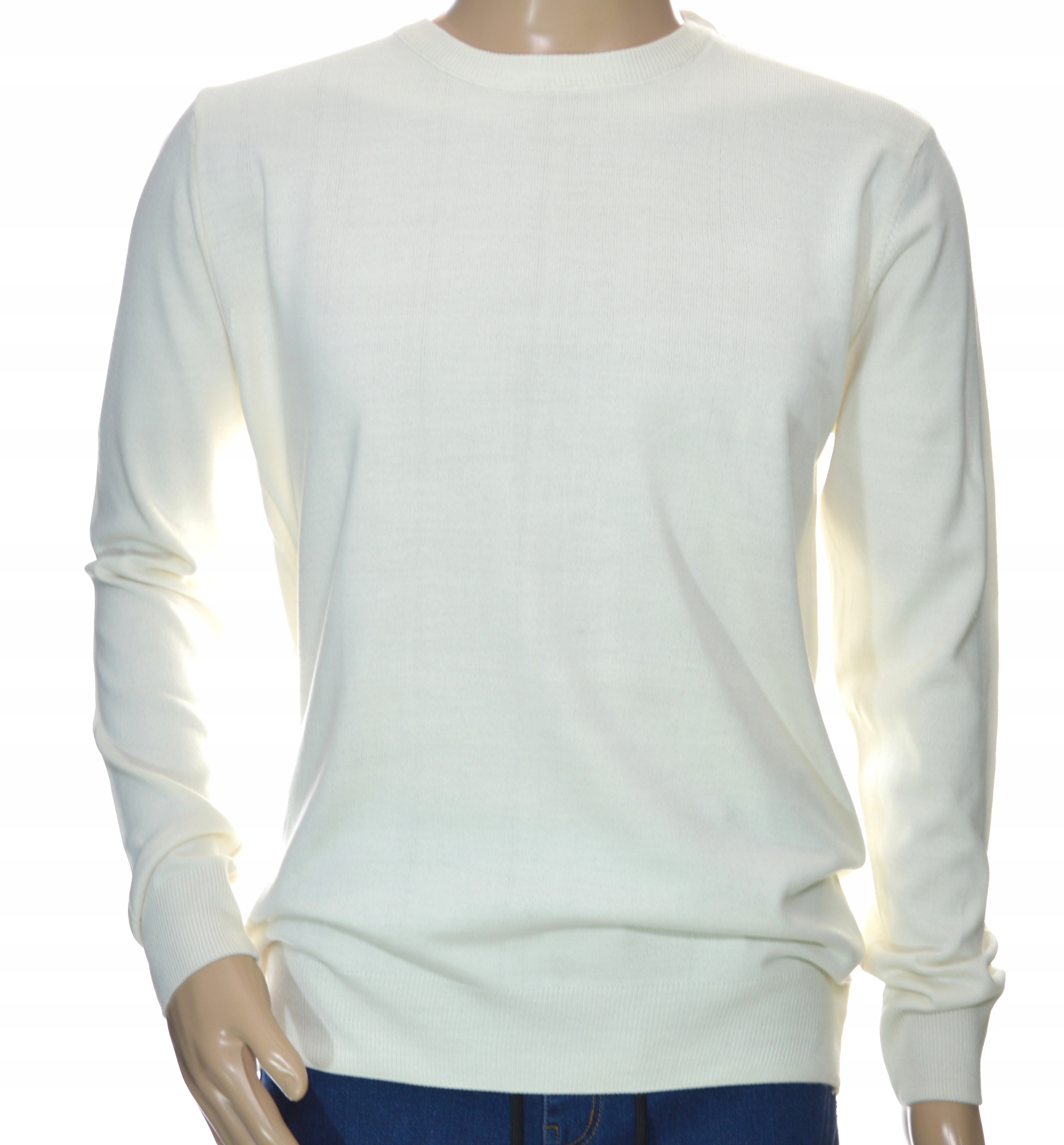 Pánský svetr z kašmíru a merino vlny kašmírový 2XL XXL bílý 152