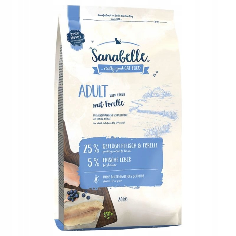 Sanabelle karma sucha pstrąg 8 kg 2kg
