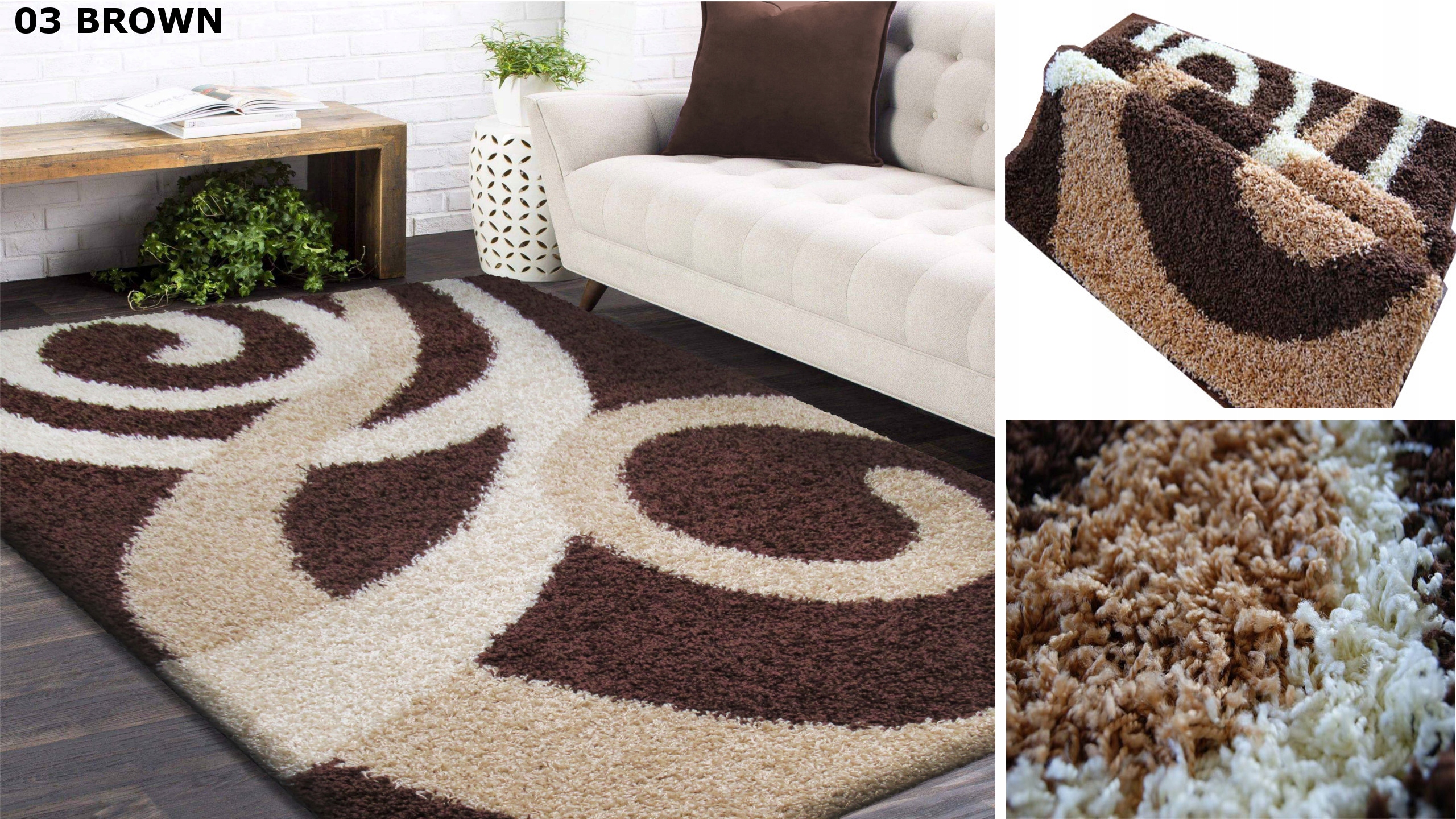 Dywan Shaggy 120X170 WZORY KOLORY JAKOŚĆ + GRATIS Marka inna