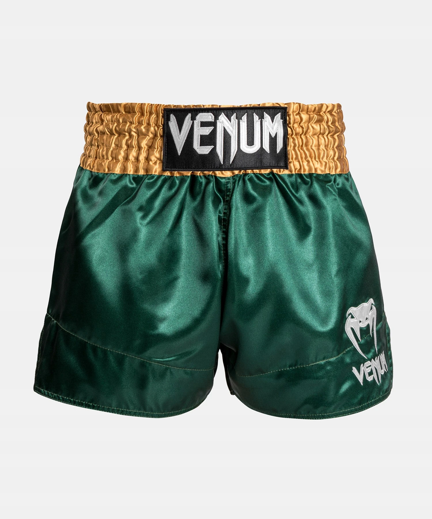 Spodenki Tajskie Muay Thai Venum Classic lekkie Zielone/Złote/Białe r. M