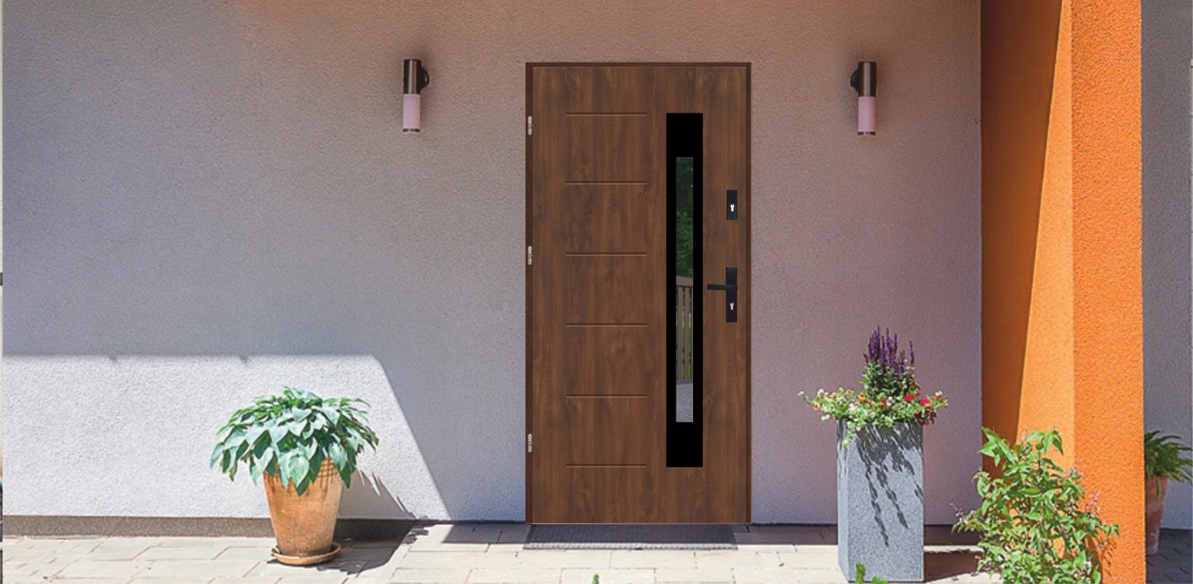 Drzwi Ud 1,2 LUX 72mm GALA 23 BLACK Orzech Lewe 90 na zewnątrz Marka PolskieDrzwi