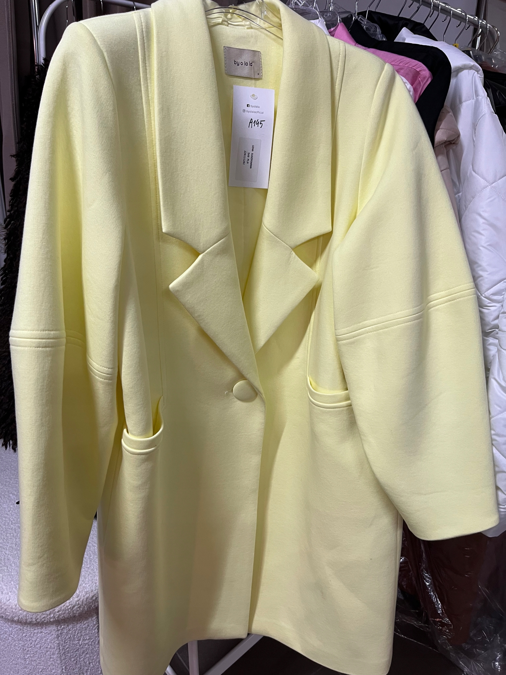 Płaszcz By O La La Żółty Dresowy Uni