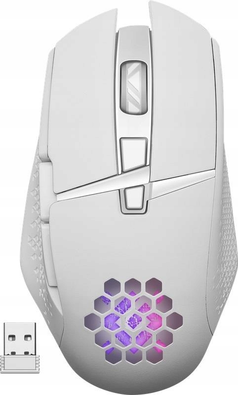 Mysz bezprzewodowa Defender Glory GM-514 optyczna 3200dpi biała Rgb Akumula