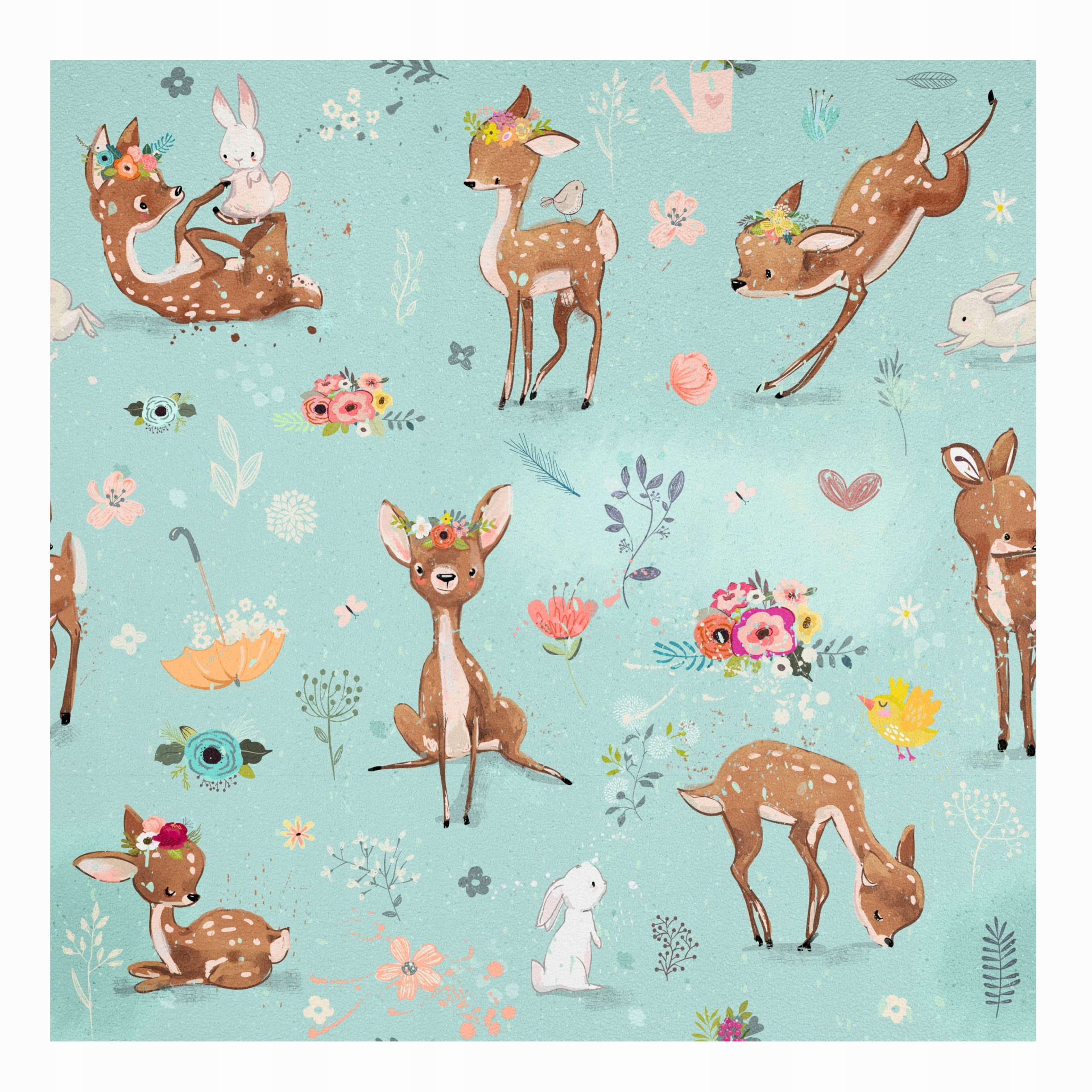 

Tapeta dla dzieci dekoracyjna Zwierzęta Las Leśne