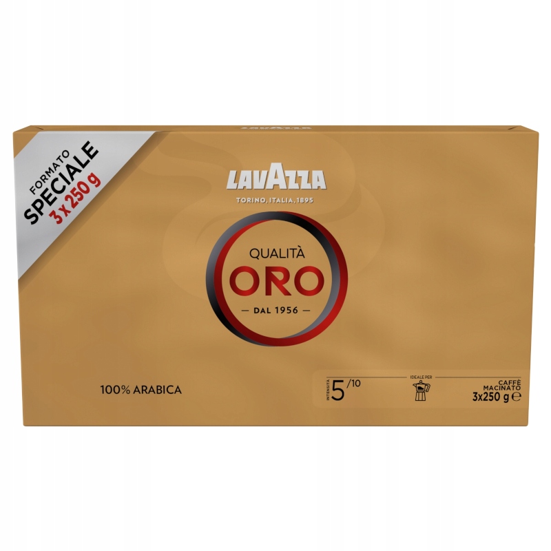 Kawa mielona Lavazza Qualita Oro Zestaw 3 x 250g Włoska