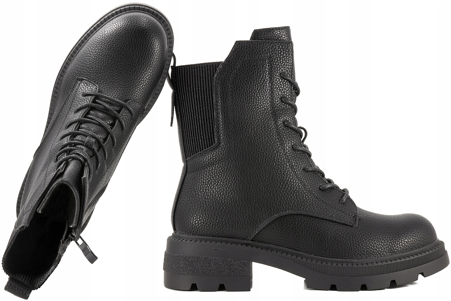 Jezzi RMR2221-24 Dámské Boty Kotníkové Boty Zimní Workery Kozačky černé 38