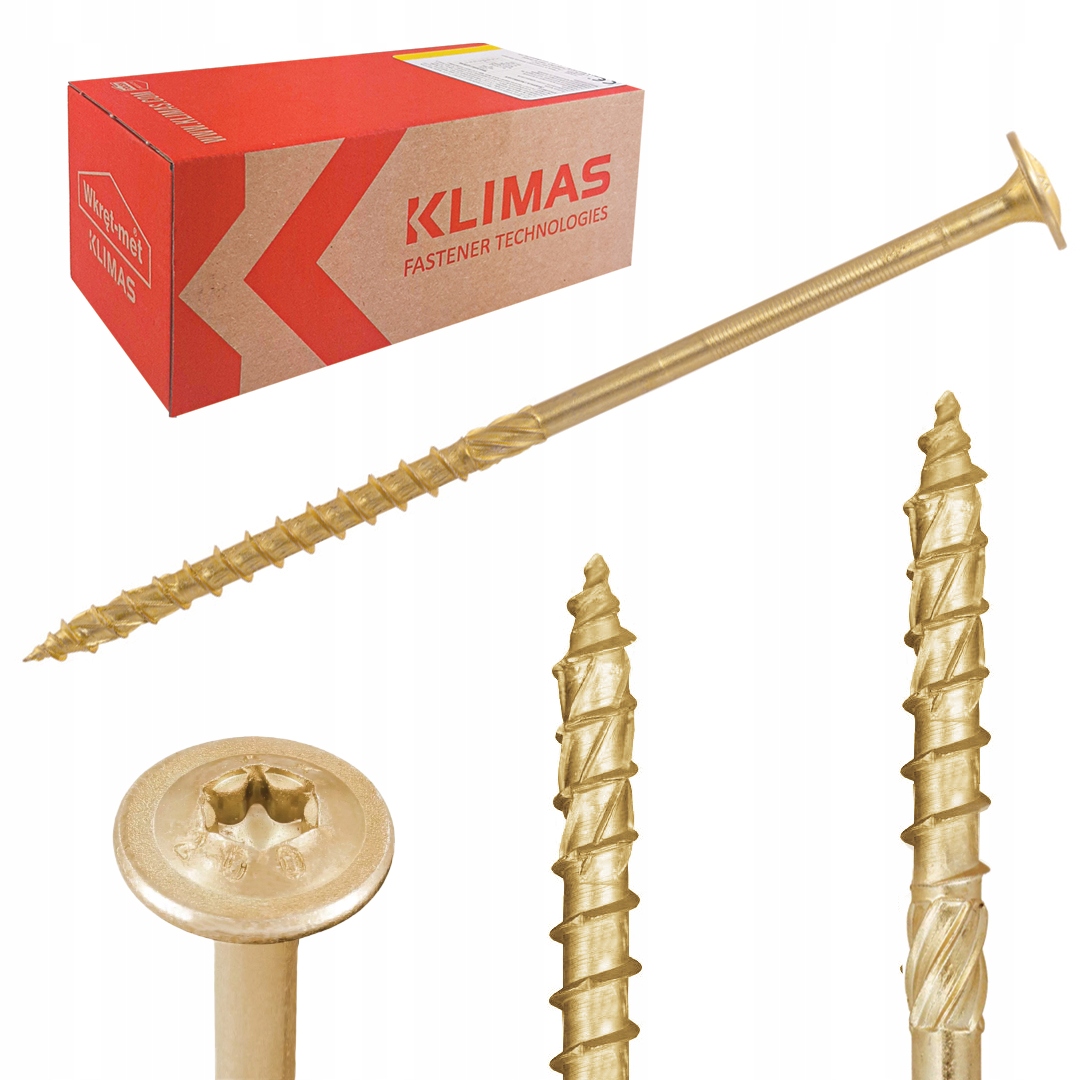 Tesařský vrut s talířovou hlavou 6x300 mm Klimas Wkręt-met WKCP-06300(100)