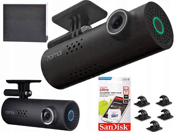 

Kamera 70mai 1S Dash Cam optyka Sony Karta 64 Gb
