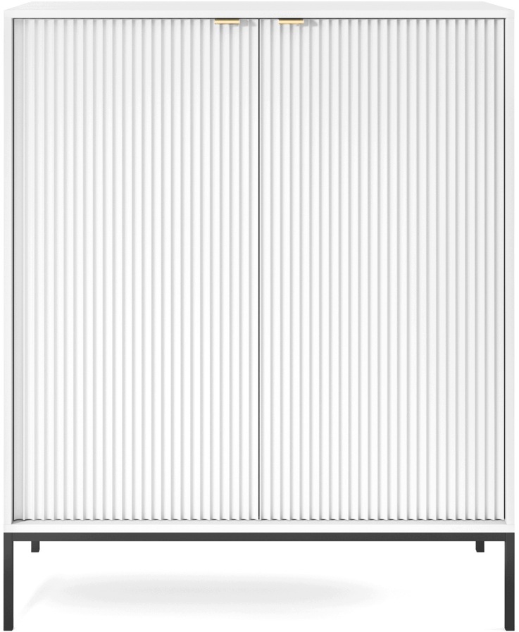Komoda Nivo 154 x 83 x 39 cm Biały Czarny stelaż salon sypialnia Fenwood