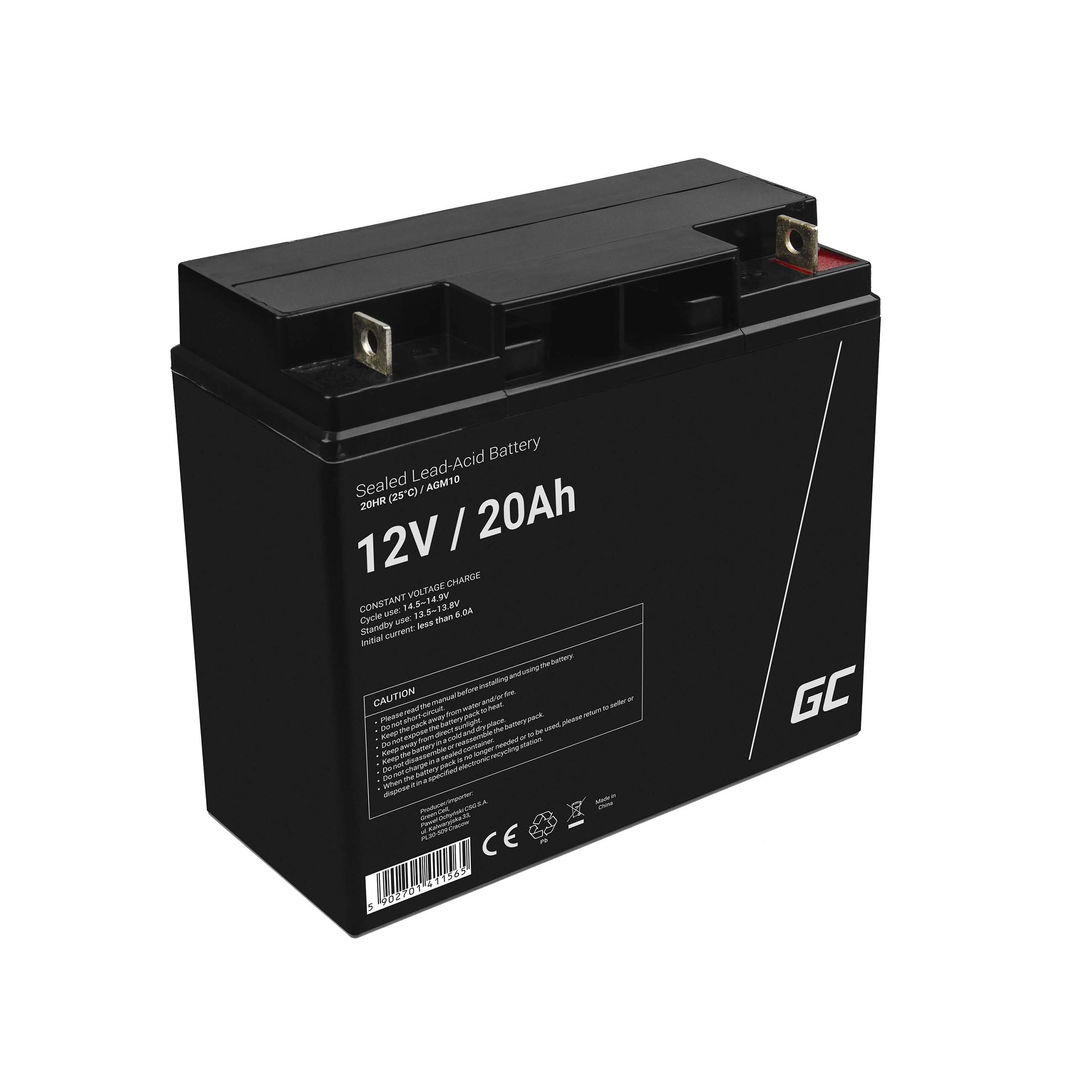 

Akumulator Agm 12V 20Ah do Ups Alarmu Łodzi Autka
