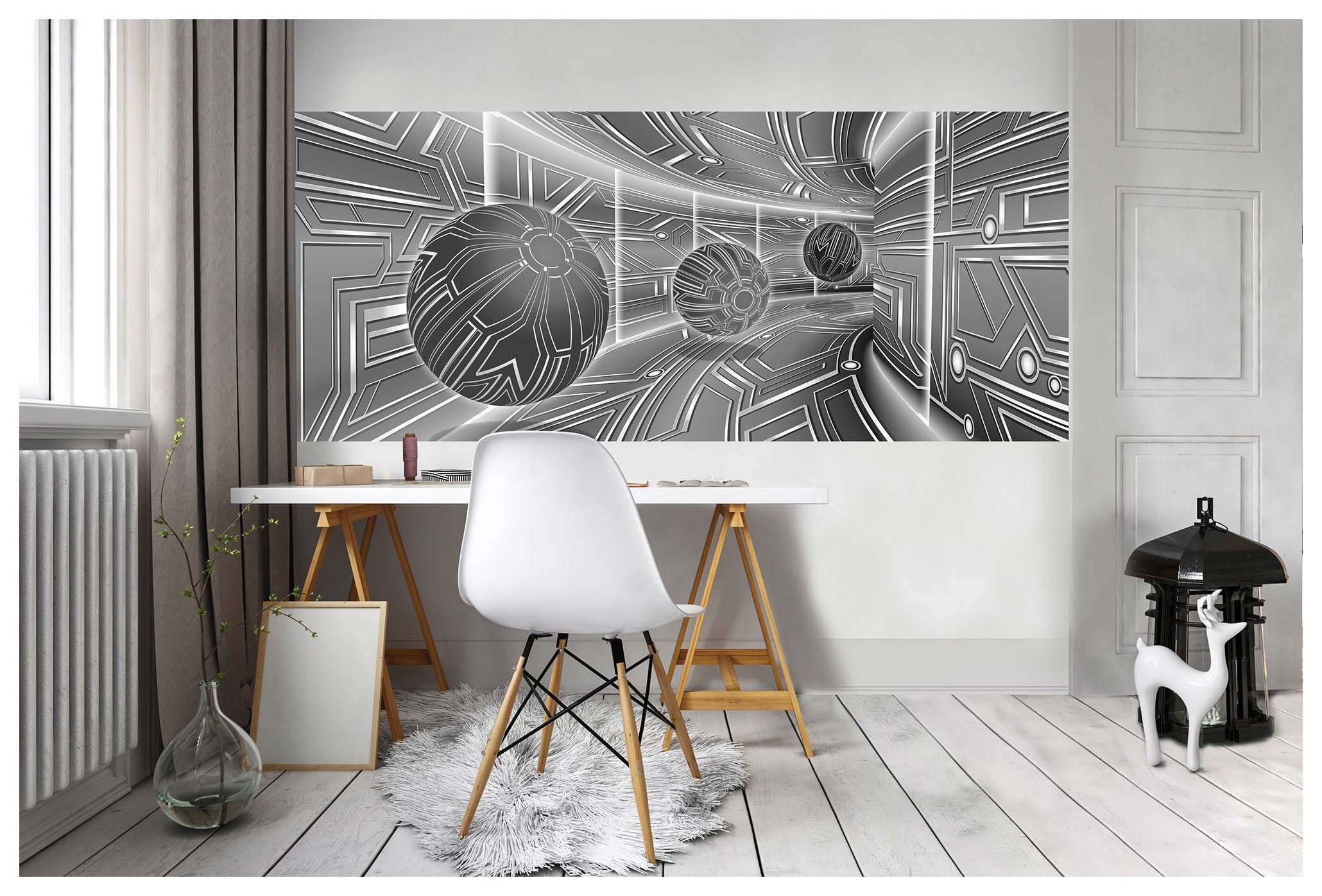 Fototapeta Sférický koridor minimalismus loft techno iluze 250x104 lepidlo