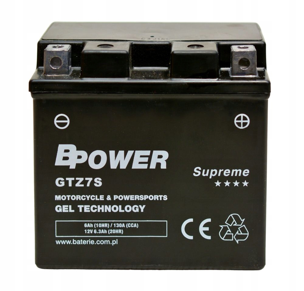 BPower Supreme Gel GTZ7S 12V 6Ah 130A YTZ7S ETZ7S
