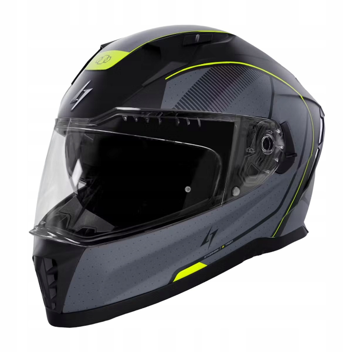 Integrálna prilba Stormer Blaster Tron Matt Metal/Žltá fluo M