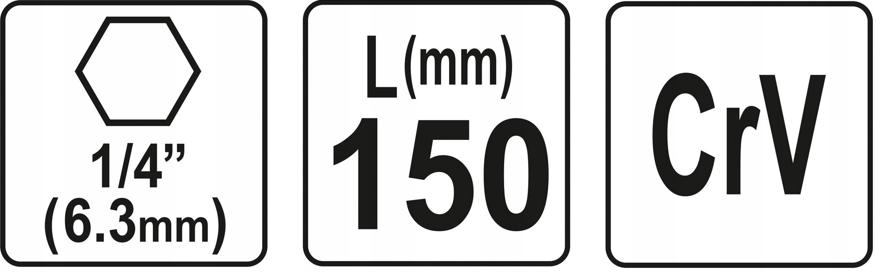 YATO Uchwyt przedłużka do bitów grotów długi 15 cm Seria YT-04695