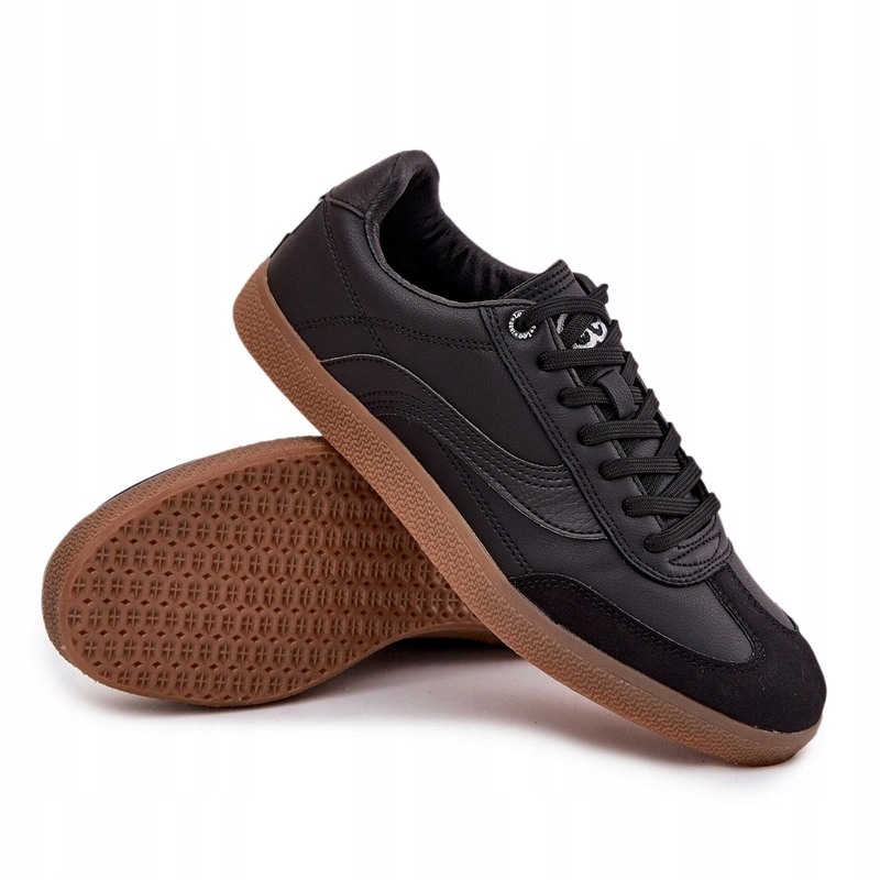 Pánské Nízké Šněrovací Tenisky Lee Lian Men Low 50253045 Černé 44