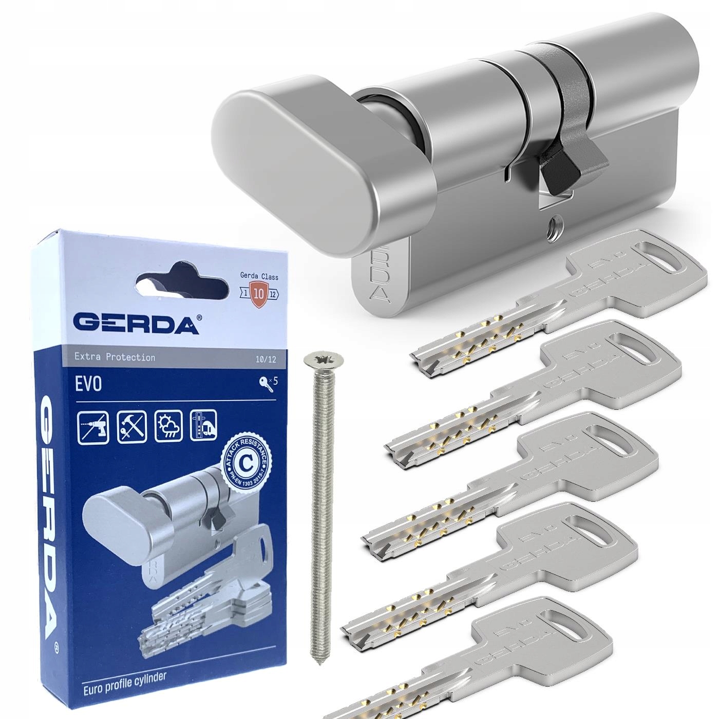 

Gerda Evo 40/55G atestowana wkładka z gałką 5 kl.