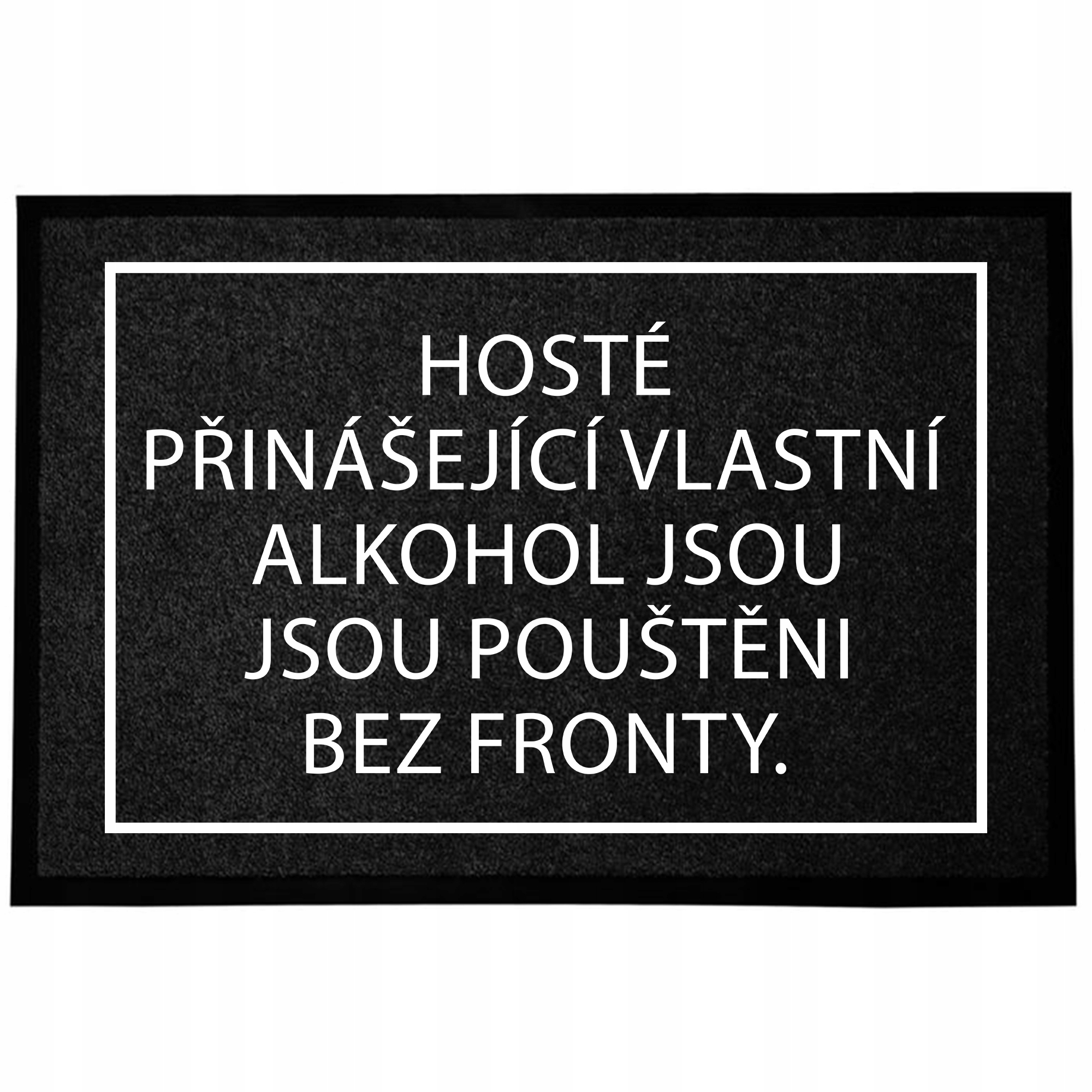 Wycieraczka Czarna Własny alkohol Do Dom 60x40cm